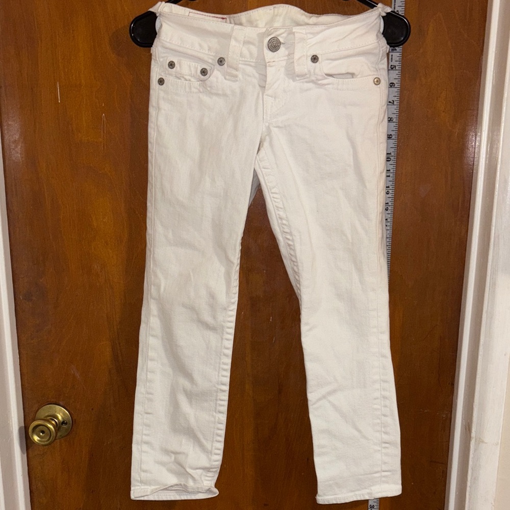 True Religion Women's Cream Ankle Jeans